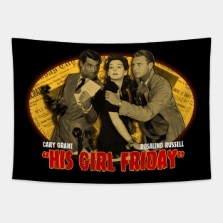 His Girl Friday Classic Movie Design Tapestry