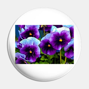 Pretty Purple Pansies Pin