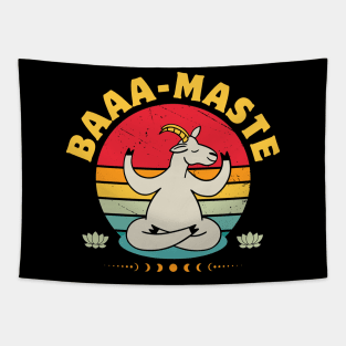 Baaa-maste Goat Yoga Tapestry