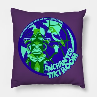 Enchanted Tiki Room (Blues and greens) Pillow