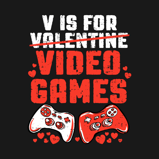 V is for Video Games Funny Valentine by Rosiengo