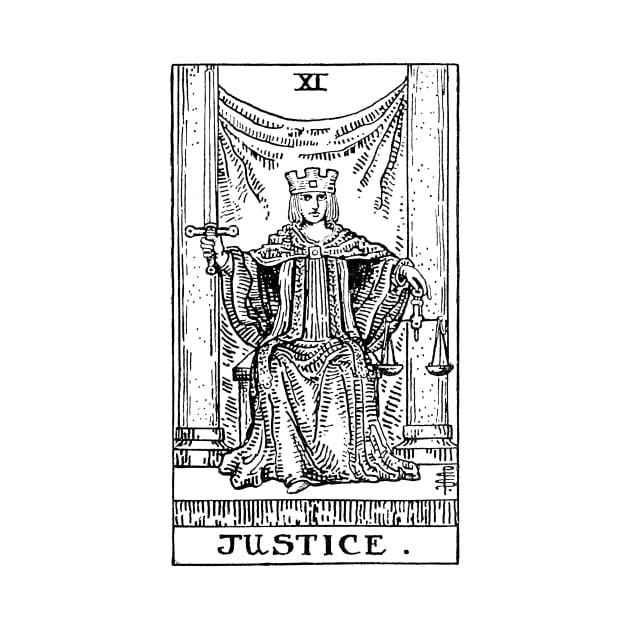 Justice Tarot Card - Tarot - T-Shirt | TeePublic