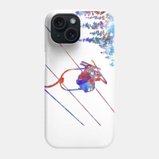 Couple ski lift Phone Case