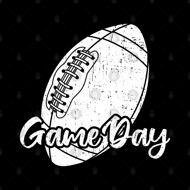 Grunge Football Game Day Vintage Design by Ardhsells