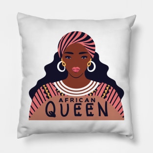 African Queen Fabric Pillow