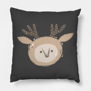 Cute Deer Face Pillow