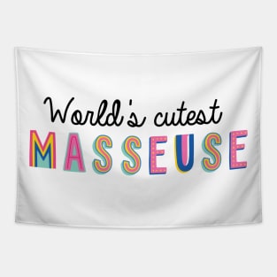 Masseuse Gifts | World's cutest Masseuse Tapestry