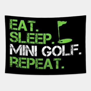 Eat Sleep Repeat Mini Golf Tapestry