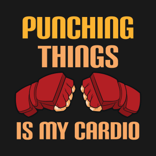 Funny Boxing Quote and Vintage Boxer Boxing Gloves Design T-Shirt