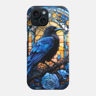 Raven On A Stained Glass Phone Case