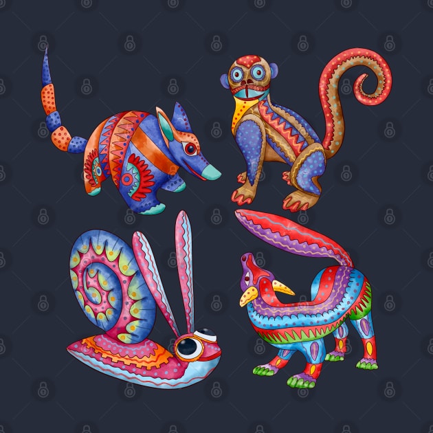 Dia de muertos Collection animals by Mako Design 