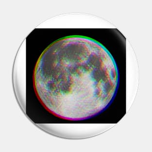 Glitch Moon Pin