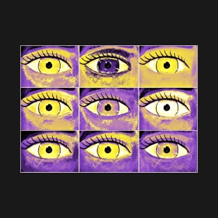 Nonbinary Pride Painted Eyes Collage T-Shirt