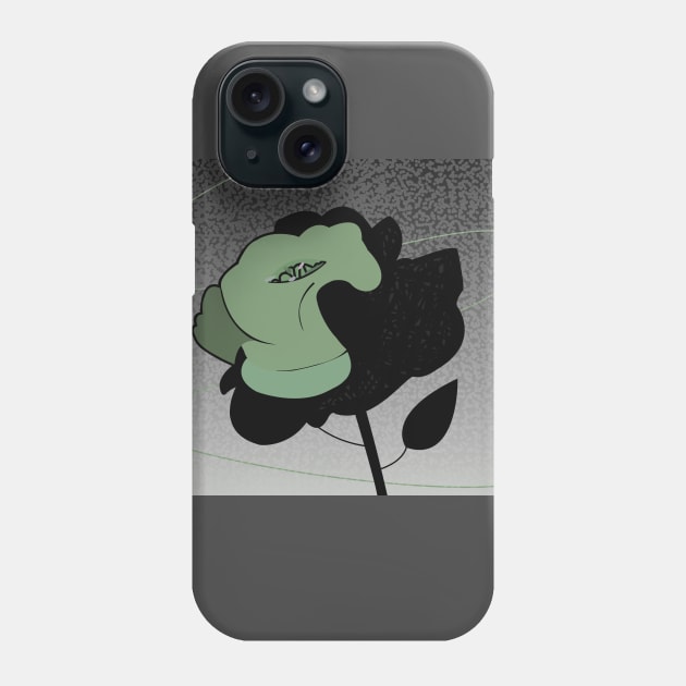 Green Rose Phone Case by momomoma