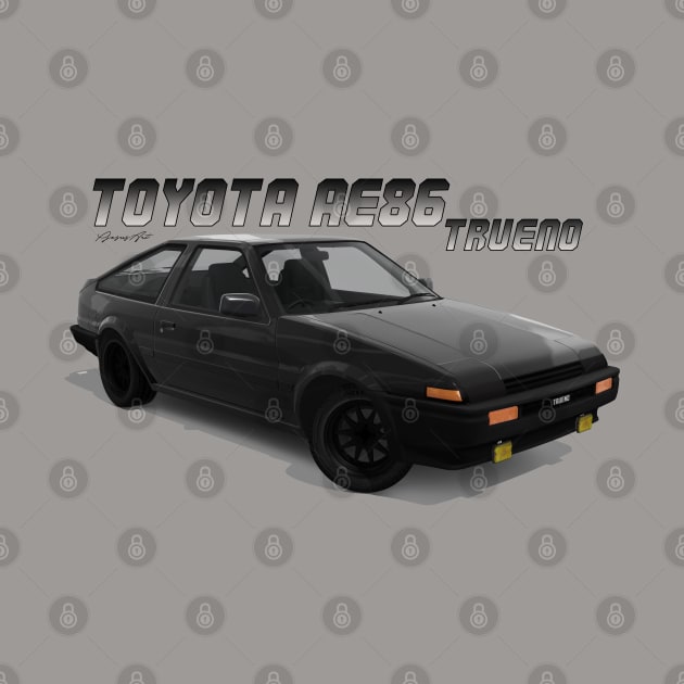 Toyota AE86 Trueno Black by PjesusArt