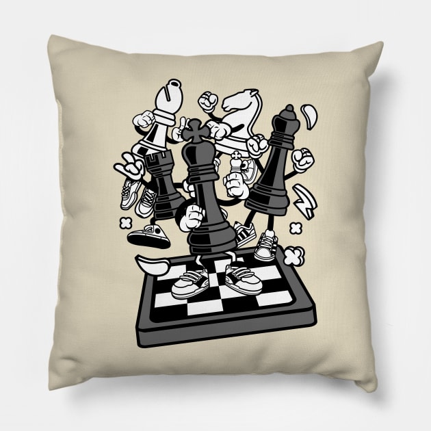 chess concept Pillow by Mako Design 