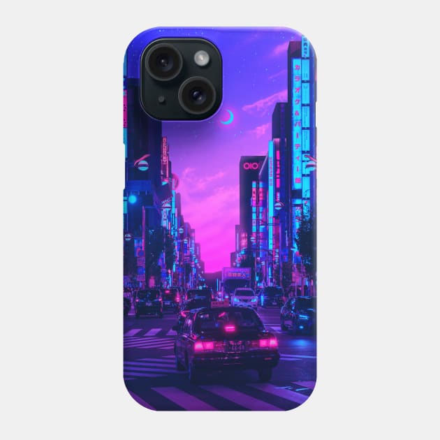 Shinjuku Cyber Phone Case by funglazie