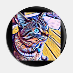 Cat Painting Pin