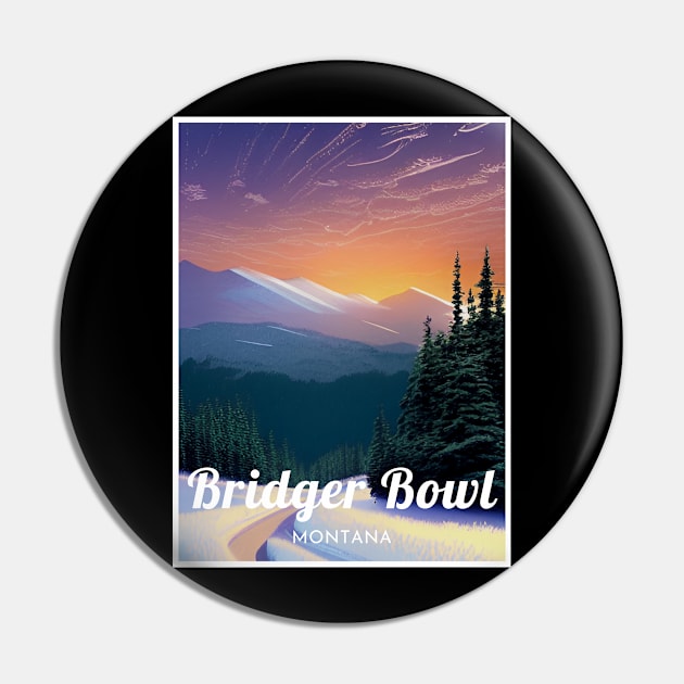 Bridger Bowl ski Montana USA Pin by UbunTo