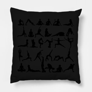 Yoga Poses Stickers Pillow