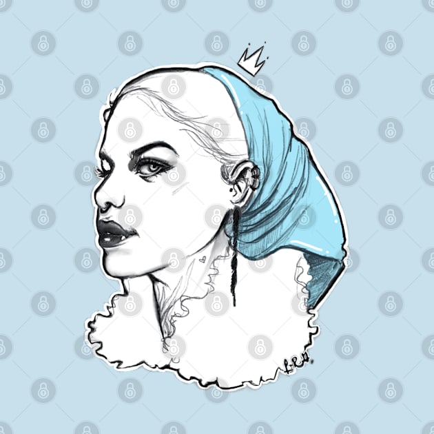 Head Scarf Girl by R.Gray Illustrations 