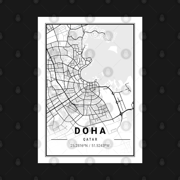 Doha Light City Map by tienstencil