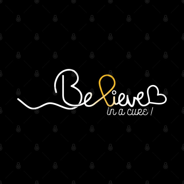 Believe- Childhood Cancer Gifts Childhood Cancer Awareness by AwarenessClub