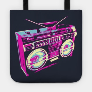 80s Boombox Pop Art Tote