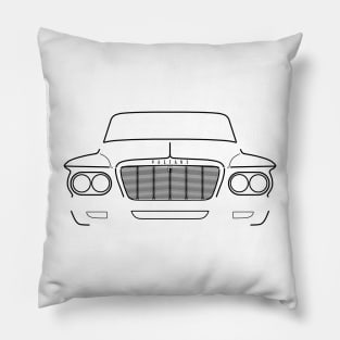 Valiant 1960s classic car black outline graphic Pillow