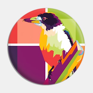 unique bird ilustration Pin