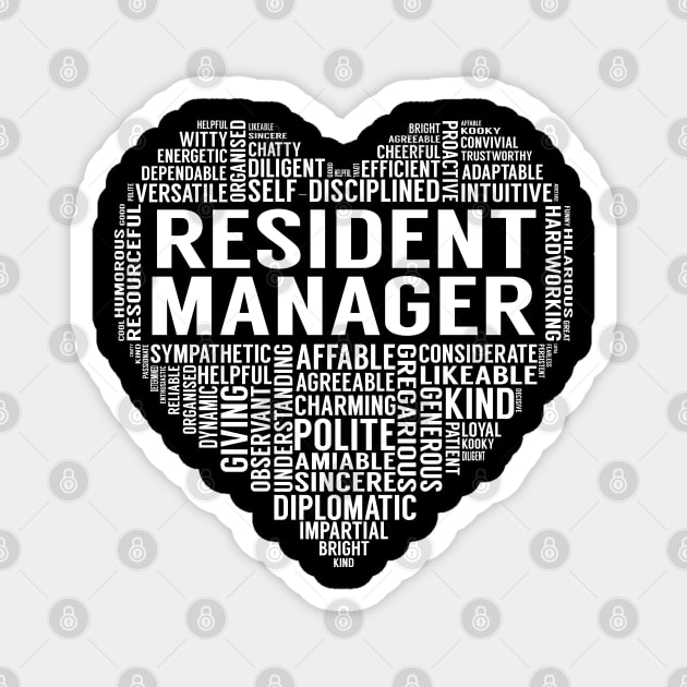 Resident Manager Heart Magnet by LotusTee