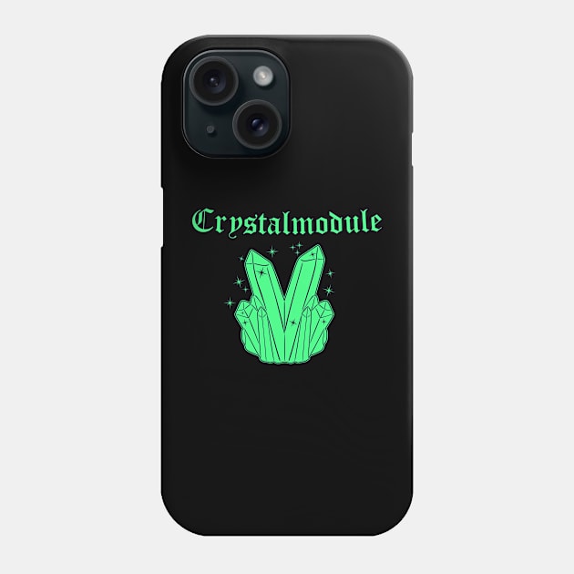 Crystalmodule green color and vintage letters. Phone Case by Master2d