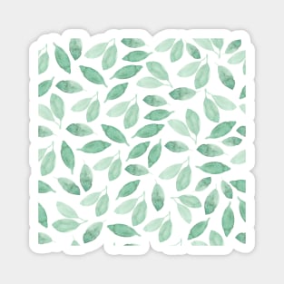 Green foliage leaves | Watercolor | Minimalist Magnet