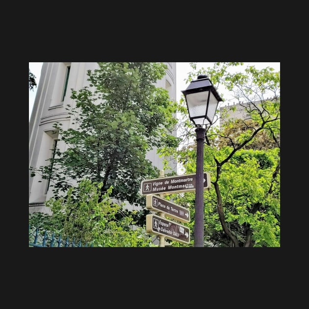 Paris Montmartre Street Light in Summer by BlackBeret