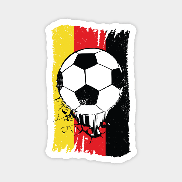 Vintage German Flag with Football // Retro Germany Soccer Magnet by SLAG_Creative