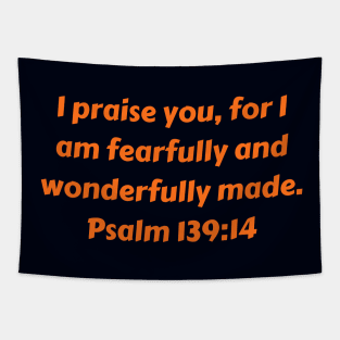 Bible Verse Psalm 139:14 Tapestry