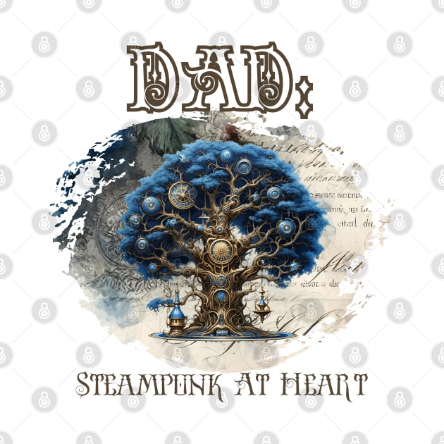 Dad: Steampunk At Heart Tree by Té de Chocolate