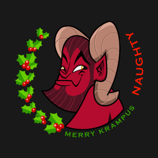 MERRY KRAMPUS Naughty Red T-Shirt