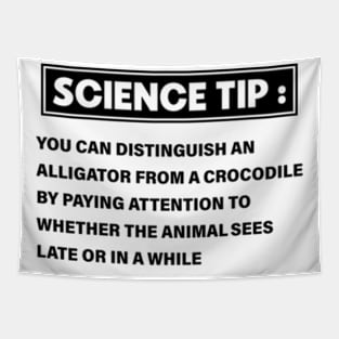 Science Tip Funny Crocodile Alligator Tapestry