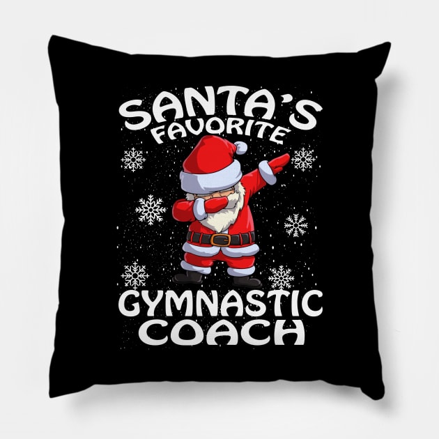 Santas Favorite Gymnastic Coach Christmas Pillow by intelus
