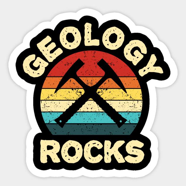 Geology Rocks Retro Vintage - Geology - Sticker