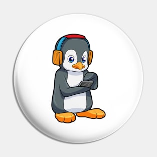 Penguin Music Headphone Pin