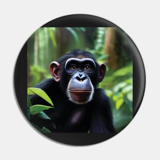 Chimpanzee in a Jungle Pin