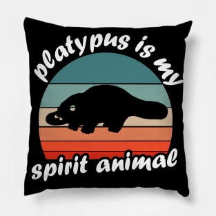 My spirit animal platypus saying late riser Pillow