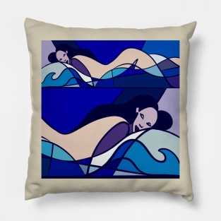 Lady of the Wave Pillow