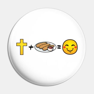 Christ plus Chicken Tenders equals happiness Pin