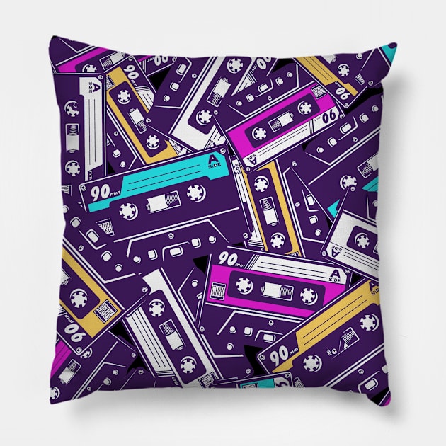 CASSETTE PATTERN #3 Pillow by RickTurner