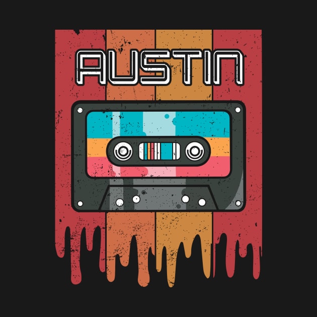 Classic Personalized Austin Proud Name Cassette by ElinvanWijland birds