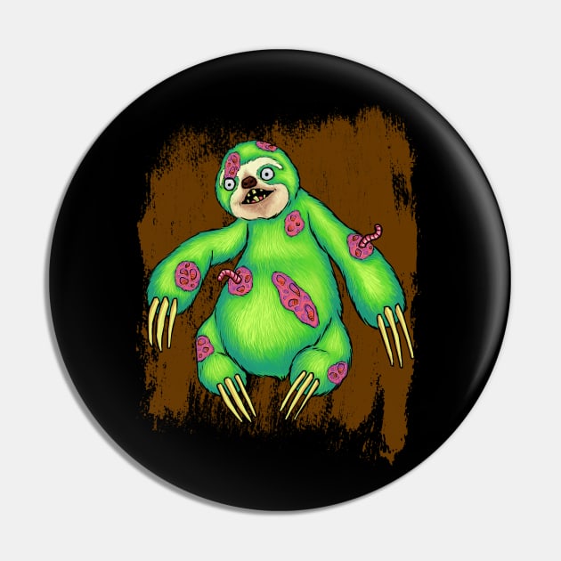 Zombie Sloth Pin by Jay Diloy