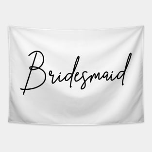 Bridesmaid Black Script Tapestry